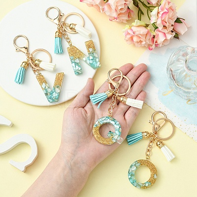 Transparent Epoxy Resin Pendant Keychains KEYC-FS00022-12-1