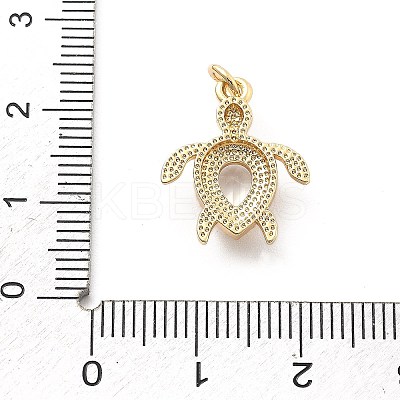 Rack Plating Brass with Cubic Zirconia Pendants KK-Q017-01B-G-1