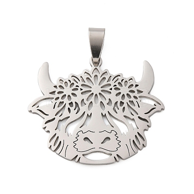 201 Stainless Steel Pendants STAS-V014-07P-1