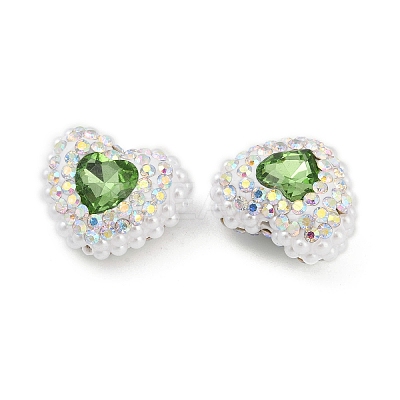 Polymer Clay Glass Rhinestone Beads CLAY-NH0001-13F-1