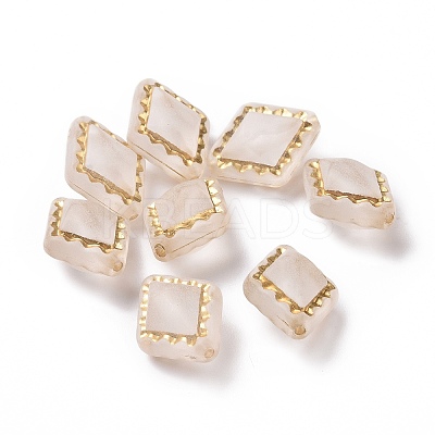 Plating Transparent Acrylic Beads OACR-P013-30E-1