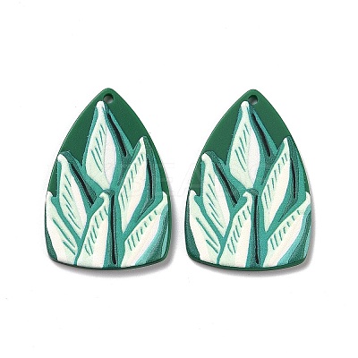 Printed Opaque Acrylic Pendants MACR-C003-07-1