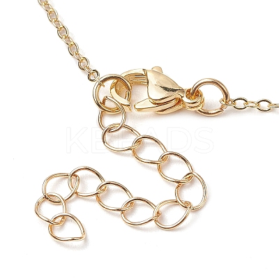 Brass Micro Pave Clear Cubic Zirconia Pendant Necklaces NJEW-JN04798-1