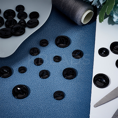 120Pcs 6 Styles 2-Hole Resin Buttons FIND-DR0001-45B-1