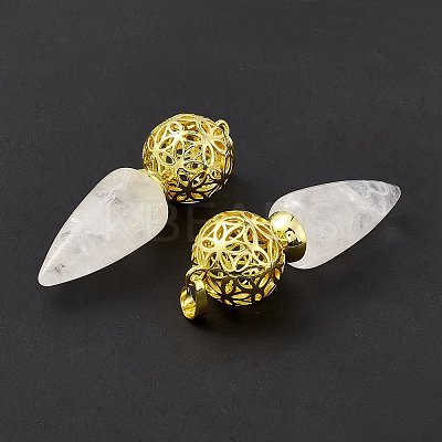 Natural Quartz Crystal Big Pendants G-H281-07G-10-1