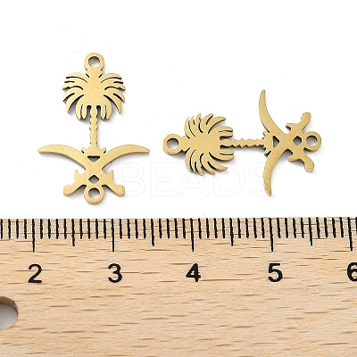 Ion Plating(IP) 201 Stainless Steel Connector Charms STAS-A090-19G-1