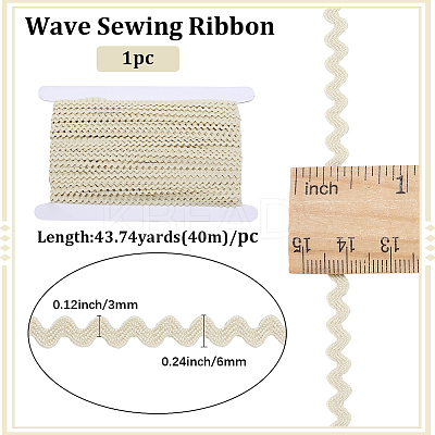 40M Polyester Wavy Fringe Trim Ribbon OCOR-GF0004-39L-1