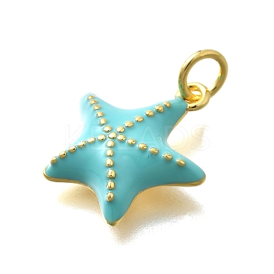 Brass Enamel Pendants KK-D295-16G-1