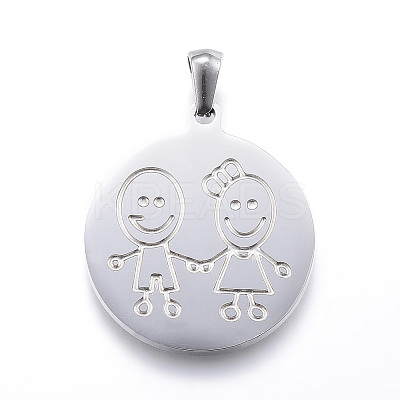 Non-Tarnish 304 Stainless Steel Pendants LS-STAS-G124-08P-1
