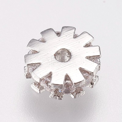 Brass Micro Pave Cubic Zirconia Beads KK-I614-058P-1