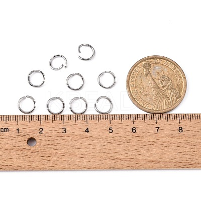 Tarnish Resistant 304 Stainless Steel Open Jump Rings X-STAS-R049-8x1mm-1