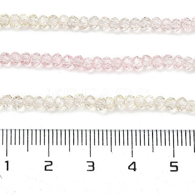 Transparent Painted Glass Beads Strands X-DGLA-A034-T1mm-A25-1