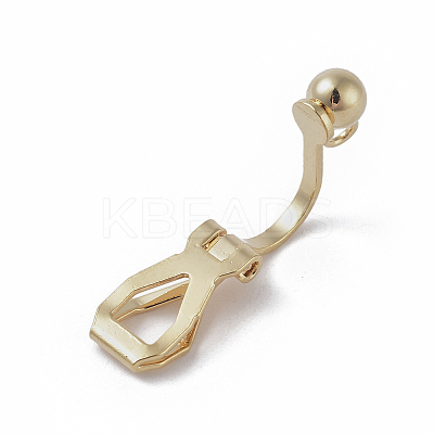 Brass Clip-on Earring Findings. with Loop LS-KK-WH0033-64G-1