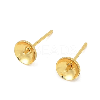 Brass Stud Earring Findings KK-A300-29B-G-1
