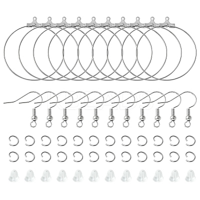 67Pcs 4 Styles 304 Stainless Steel Wire Pendants FIND-FS0002-29-1