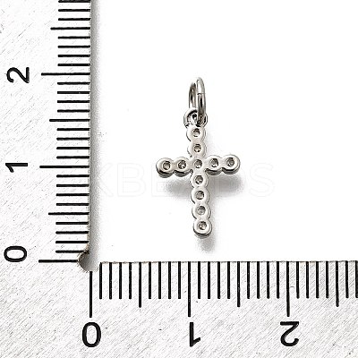 Brass Micro Pave Cubic Zirconia Charms KK-P295-54P-1