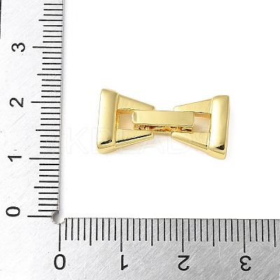 Brass Micro Pave Cubic Zirconia Fold Over Clasps KK-P290-21G-1