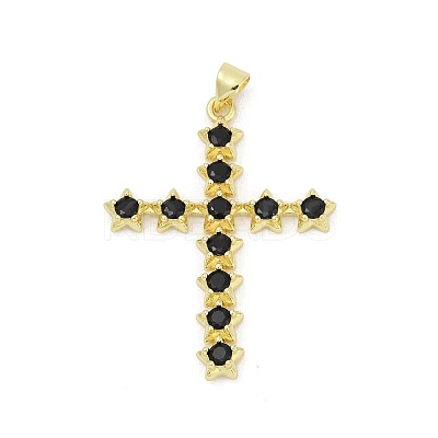 Brass Micro Pave Cubic Zirconia Pendants KK-D317-110G-1