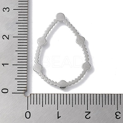 Stainless Steel Color 304 Stainless Steel Rhinestonet Pendants STAS-Q312-02C-P-1
