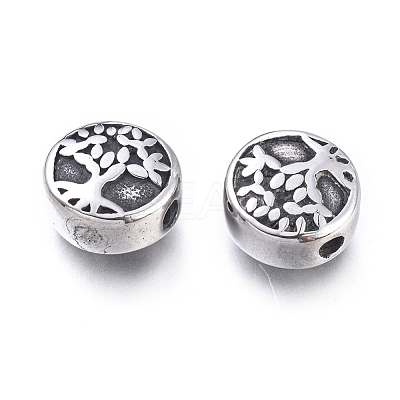304 Stainless Steel Beads X-STAS-F243-03AS-1