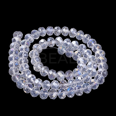 Electroplate Glass Beads Strands X-GR12MMY-01AB-1