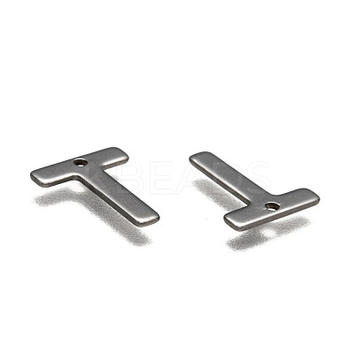 Tarnish Resistant 304 Stainless Steel Letter Charms X-STAS-O072-T-1