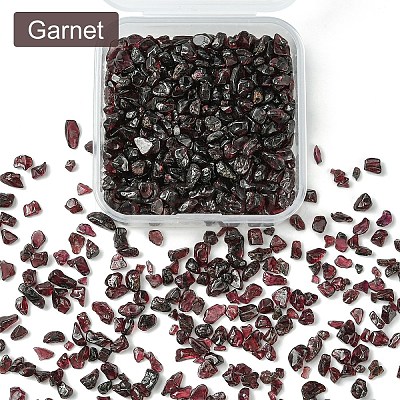 70G Natural Garnet Chip Beads G-YW0001-66-1