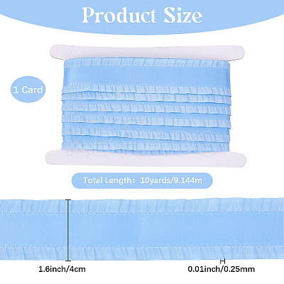 10 Yards Polyester Ruffled Lace Ribbon DIY-CY0001-23A-1