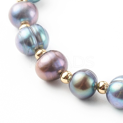 Potato Natural Pearl Slide Bracelets BJEW-JB06260-01-1