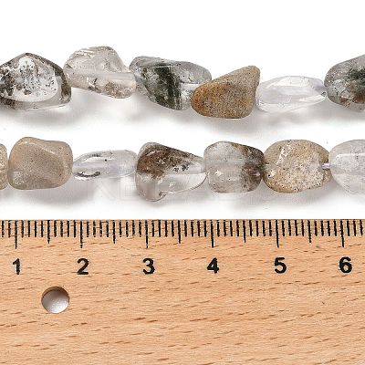 Natural Green Lodolite Quartz Beads Strands G-P497-01E-05-1