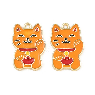Alloy Enamel Pendants AL-CBA1F11-04G-B-1