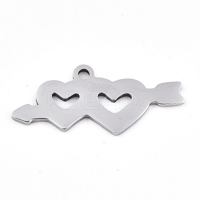 Non-Tarnish Valentine's Day 201 Stainless Steel Charms LS-STAS-S081-091-1