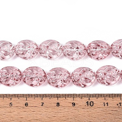 Baking Paint Transparent Glass Beads Strands DGLA-N017-04D-1