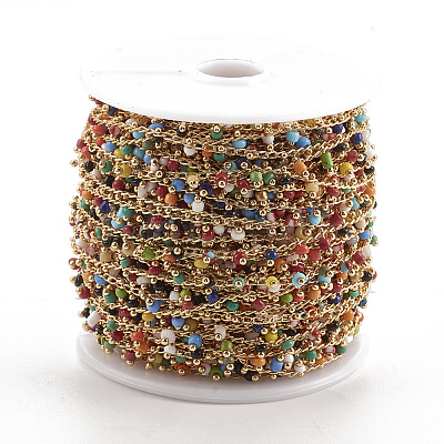 Handmade Seed Beaded Chains CHC-N015-13A-1