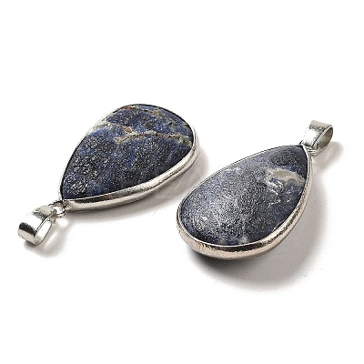 Natural Lapis Lazuli Imitation Blue Goldstone Pendants KK-F868-12P-1