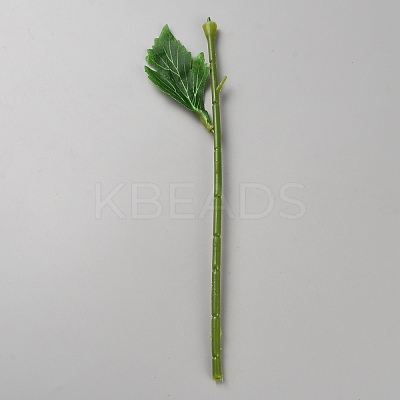 Plastic Leaf Poles AJEW-WH0542-043E-1