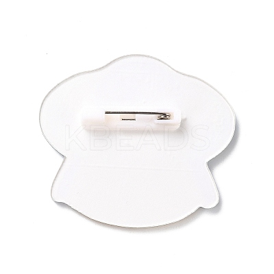 Flying Saucer Acrylic Safety Brooch LS-JEWB-D009-11P-1