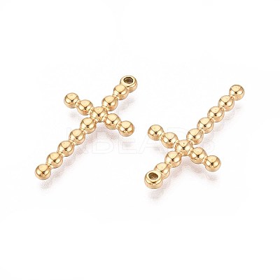 304 Stainless Steel Religion Cross Pendants STAS-T067-34G-1