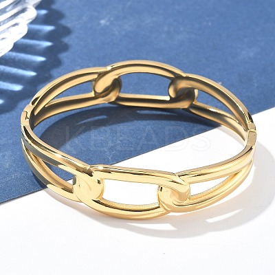 304 Stainless Steel Bangles AJEW-P127-05G-1