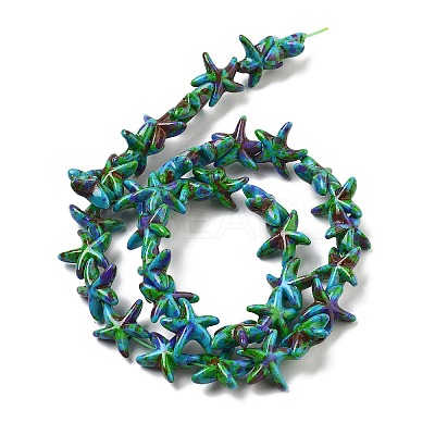 Synthetic Turquoise Dyed Beads Strands G-P507-04P-1