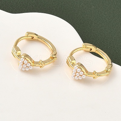 Brass Heart Hoop Earrings EJEW-D337-16G-1
