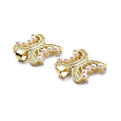 Brass Clear Cubic Zirconia Pendants KK-G446-13G-1