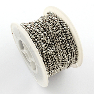 Tarnish Resistant 201 Stainless Steel Ball Chains CHS-R008-26-1