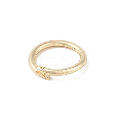 Brass Locking Jump Rings KK-S369-01G-05-1