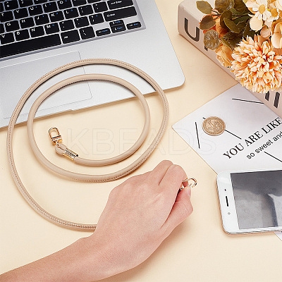 Universal Cell Phone Lanyard Crossbody Adjustable PU Leather Phone Lanyard AJEW-WH0470-47A-1