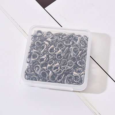 Zinc Alloy Lobster Claw Clasps PALLOY-YW0001-12B-1