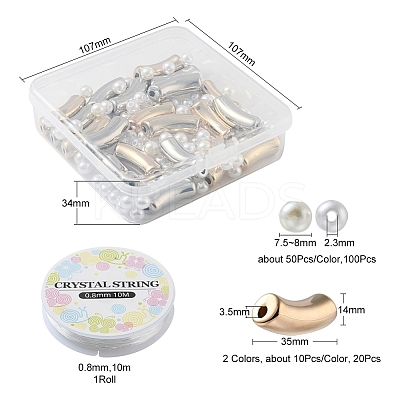 DIY Chunky Tube Beads Bracelet Making Kit DIY-YW0005-16-1