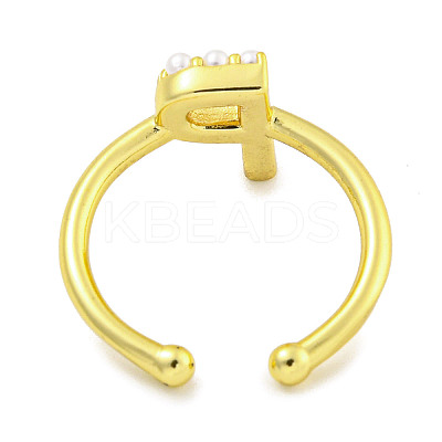 Rack Plating Brass Open Cuff Rings for Women RJEW-F162-01G-P-1