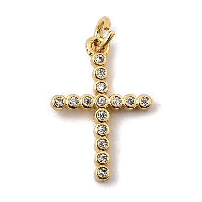Brass Micro Pave Cubic Zirconia Pendants KK-I360-006G-04-1