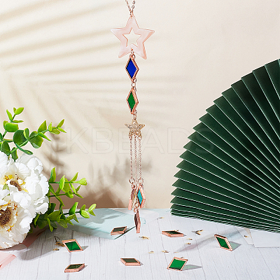 30Pcs Colored Glass Mosaic Tiles DIY-OC0009-43B-1